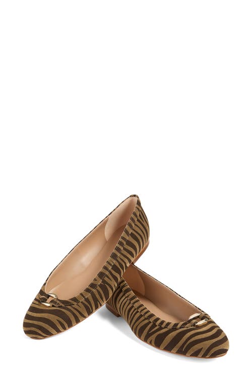 Lk Bennett Dollie Round Toe Suede Ballet Flat In Multi