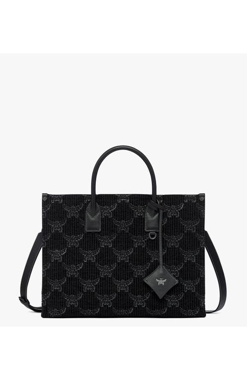 Mcm Large Munchen Tote In Black