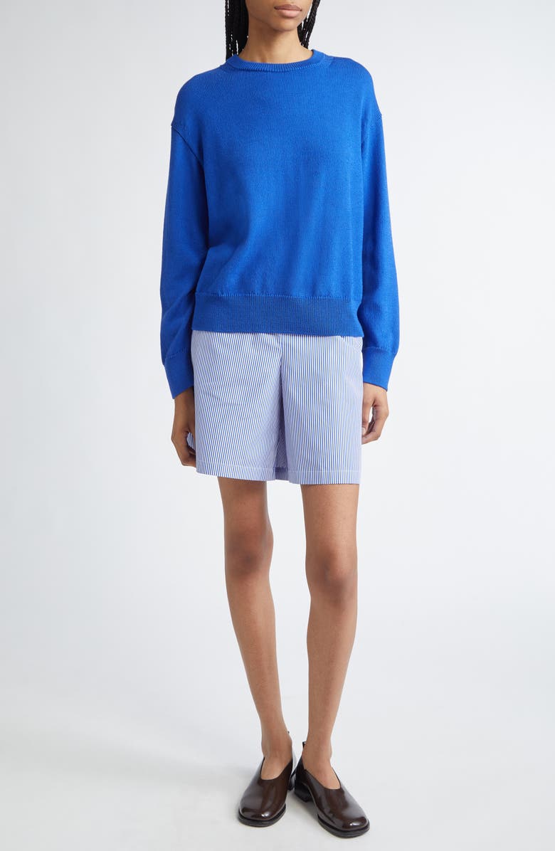 Lafayette 148 New York Cotton & Silk Crewneck Sweater, Alternate, color, 