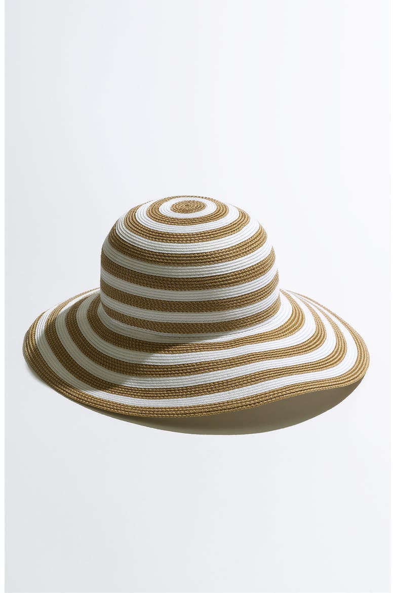 'Squishee® IV' Wide Brim Hat, Main, color, NATURAL/WHITE STRIPE