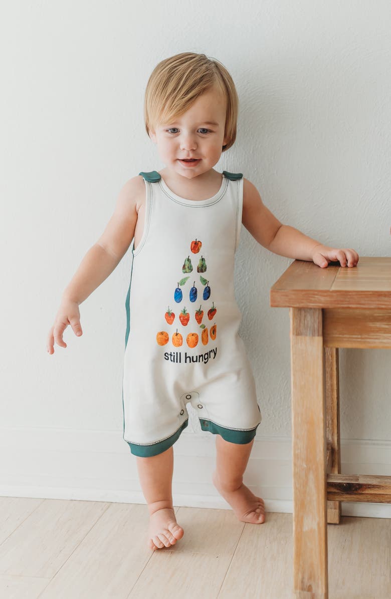 L'ovedbaby x 'The Very Hungry Caterpillar<sup>™</sup>' Still Hungry Sleeveless Organic Cotton Romper, Alternate, color, 