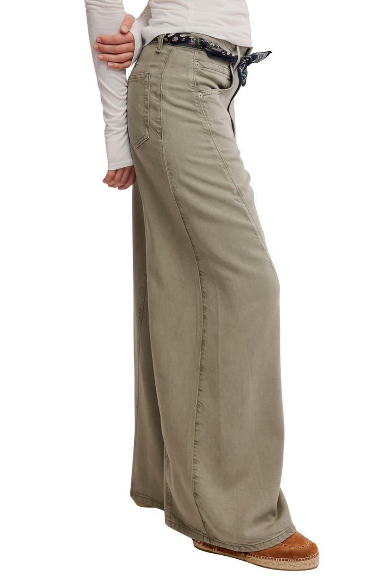 Haven High Waist Baggy Wide Leg Jeans, Alternate, color, SEAGRASS