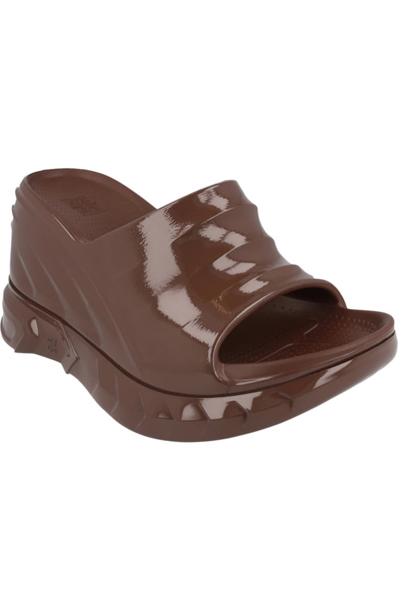 Givenchy Marshmallow Wedge Slide Sandal, Main, color, Chocolate
