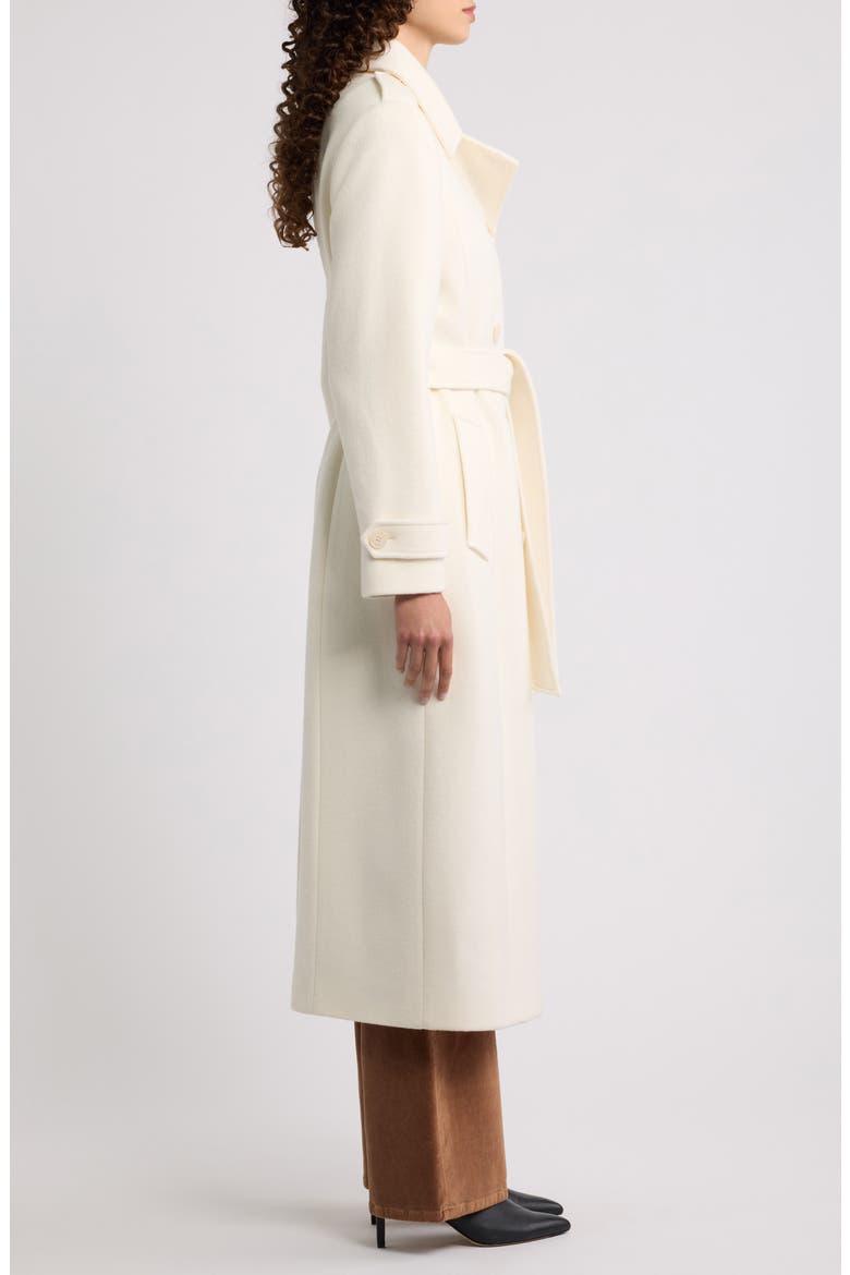 Double Breasted Wool & Cashmere Blend Maxi Coat, Alternate, color, OFF WHITE