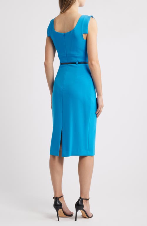 Black Halo Jackie O Sheath Dress In Candy Blue