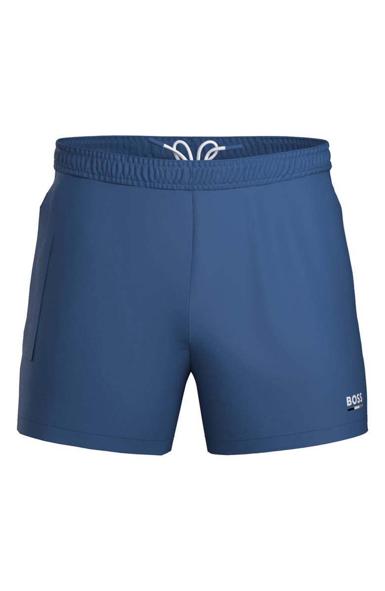 BOSS Swordfish Swim Trunks, Main, color, Baltic Blue