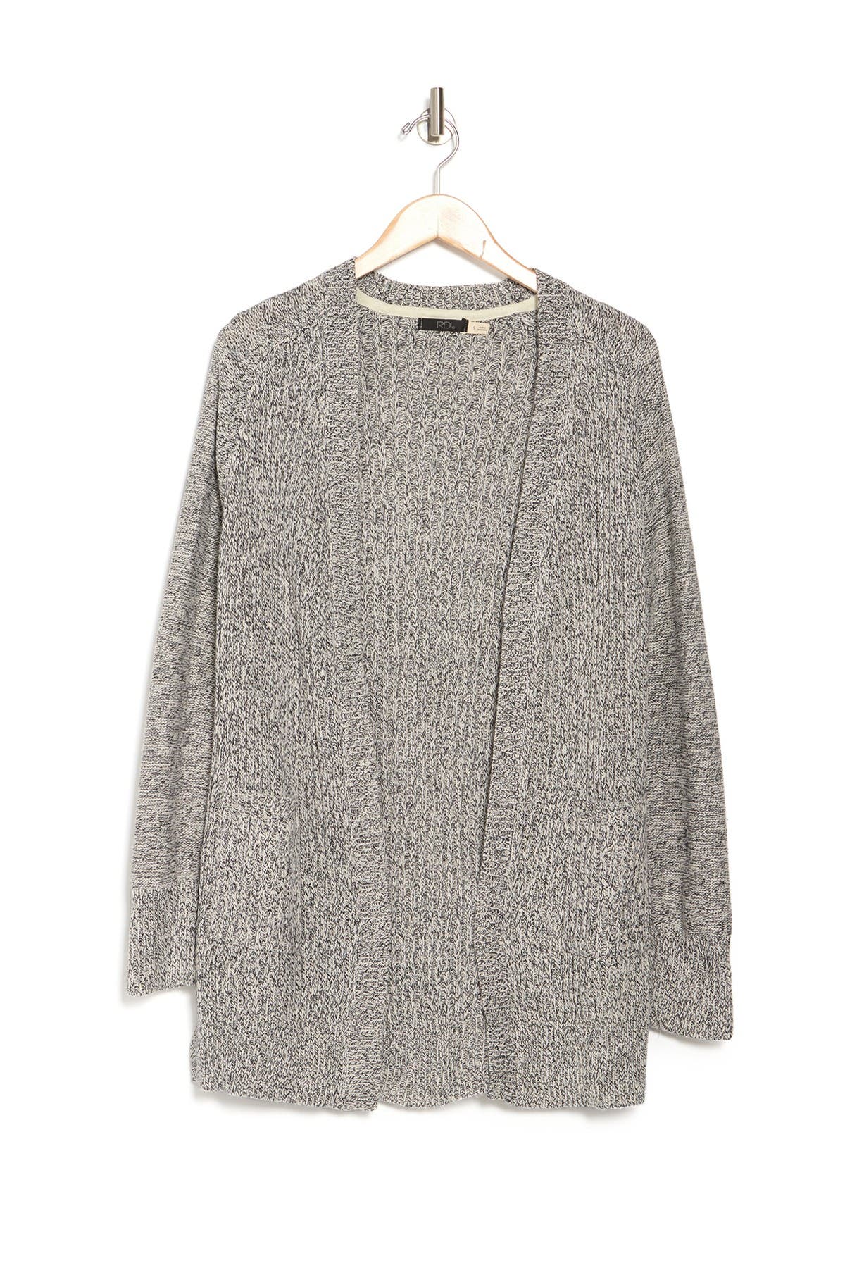 RDI Marled Elbow Patch Open Front Cardigan (Women) | Nordstromrack