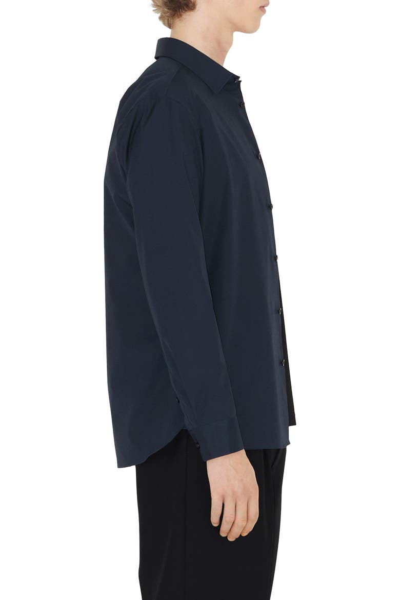 Sherfield Equestrian Knight Stretch Cotton Button-Up Shirt, Alternate, color, NAVY