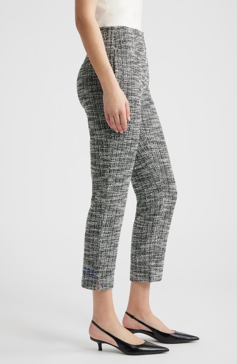 Hue Stretch Bouclé Skimmer Pants, Alternate, color, Black