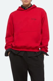 Helmut Lang Sketch Compact Cotton Graphic Hoodie