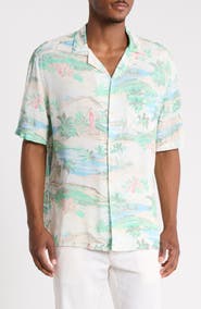 AllSaints Biarritz Relaxed Fit Camp Shirt