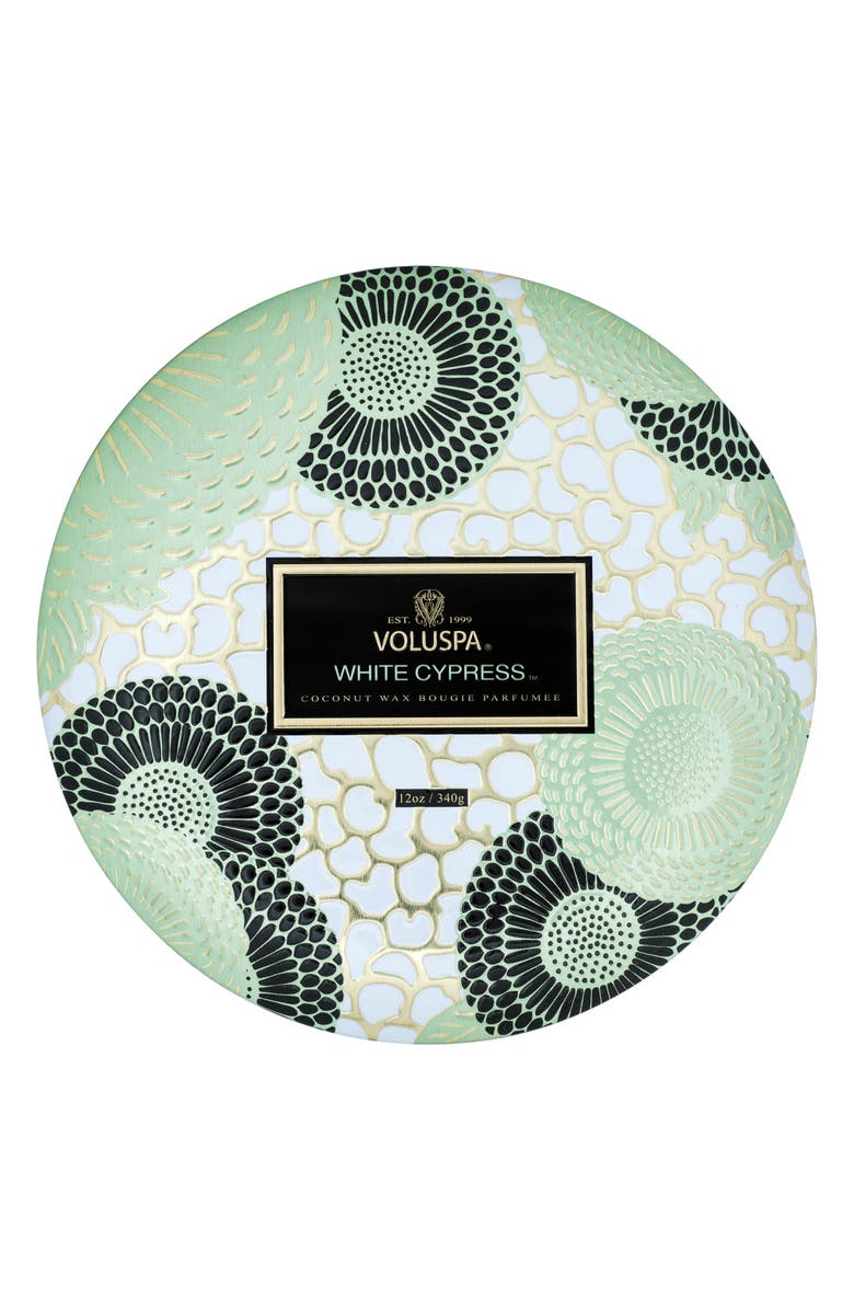 Voluspa White Cypress 3-Wick Tin Candle, Alternate, color, White Cypress