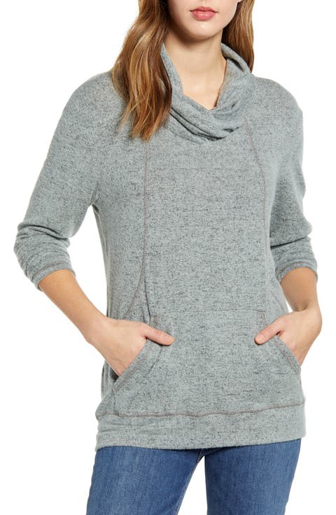 Cross Neck Seamed Pullover
