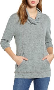 Loveappella Cross Neck Seamed Pullover