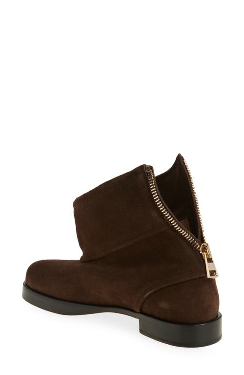 Jw Anderson Biker Foldover Shaft Bootie In 600 Brown