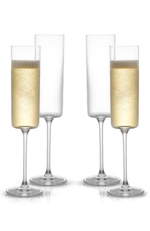 Claire Crystal Cylinder Champagne Glass - Set of 4