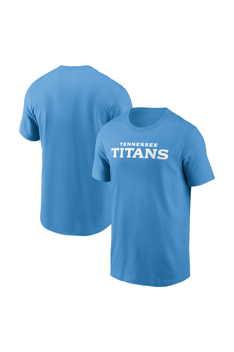 Men's Nike Light Blue Tennessee Titans Primetime Wordmark Essential T-Shirt, Main, color, Light Blue