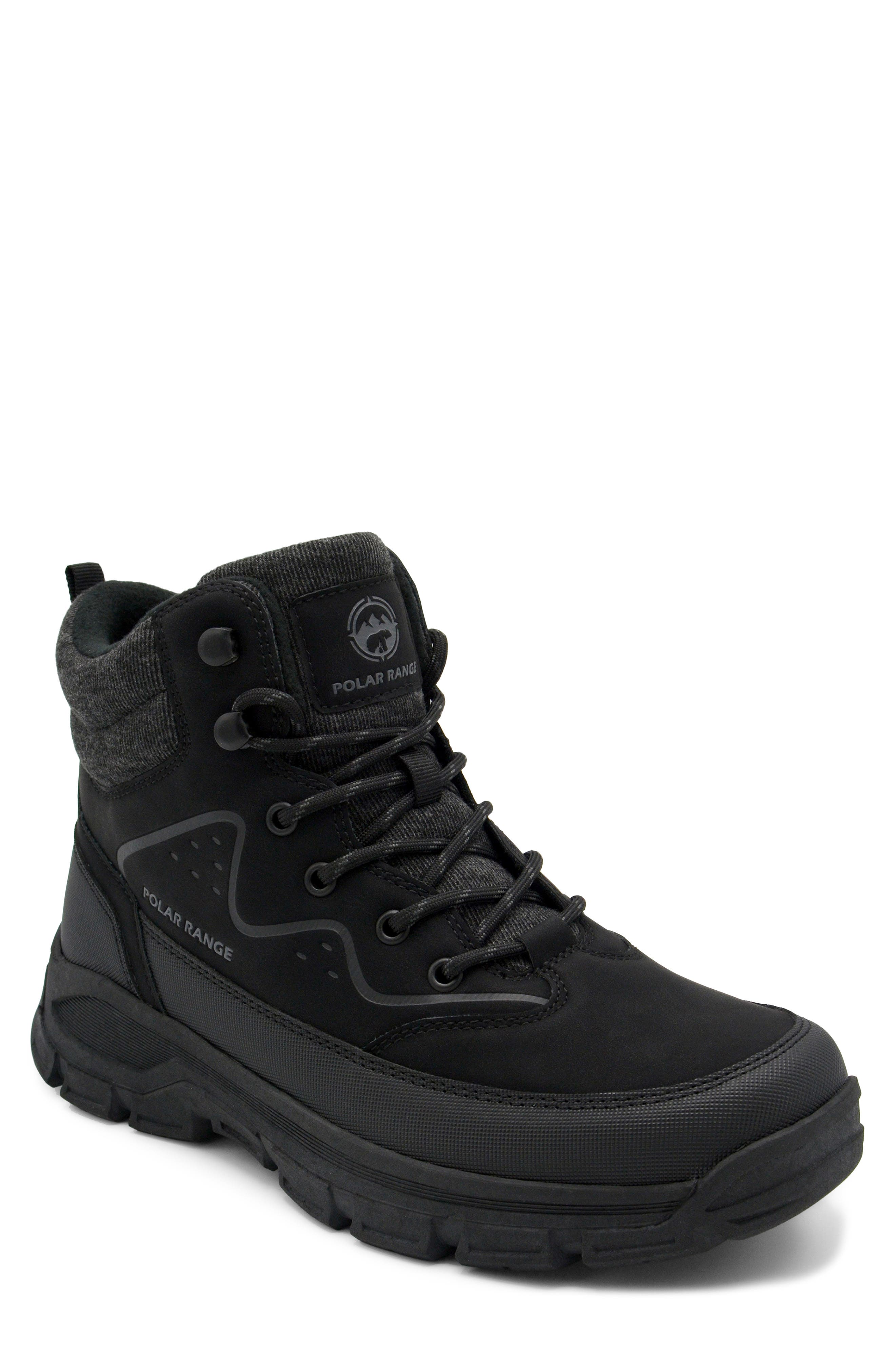 Vang Faux Leather Boot, Main, color, BLACK