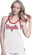 G-III 4HER BY CARL BANKS Women's G-III 4Her by Carl Banks  White Los Angeles Angels Curveball Tank Top