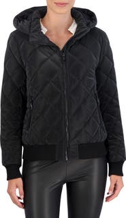 Ookie & Lala Water Resistant Hooded Quilted Bomber Jacket