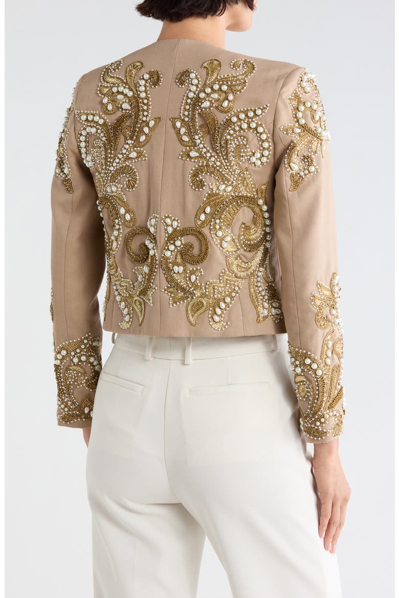 Remini Embellished Jacket, Alternate, color, DARK CAPPUCCINO
