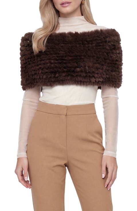 Fur-Free Rex Rabbit (Faux Fur) Knit Cowl