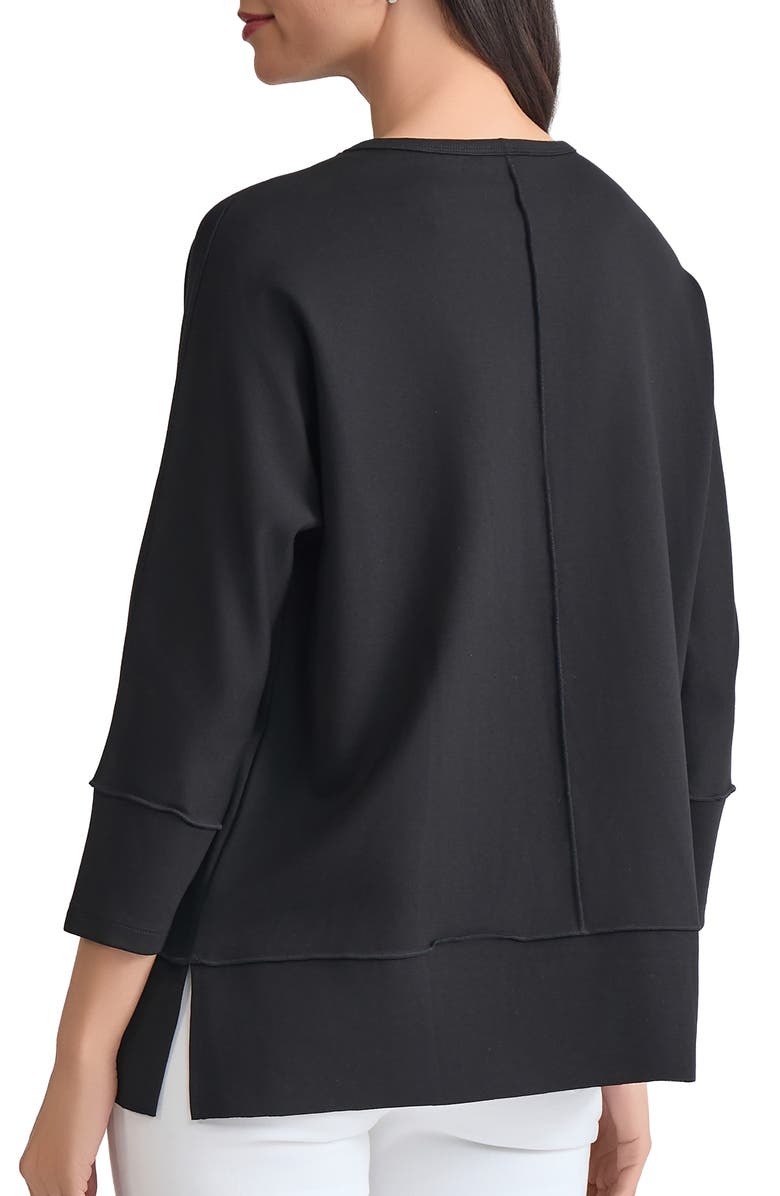 Jones New York Serenity Three Quarter Sleeve Knit Top, Alternate, color, Jones Black