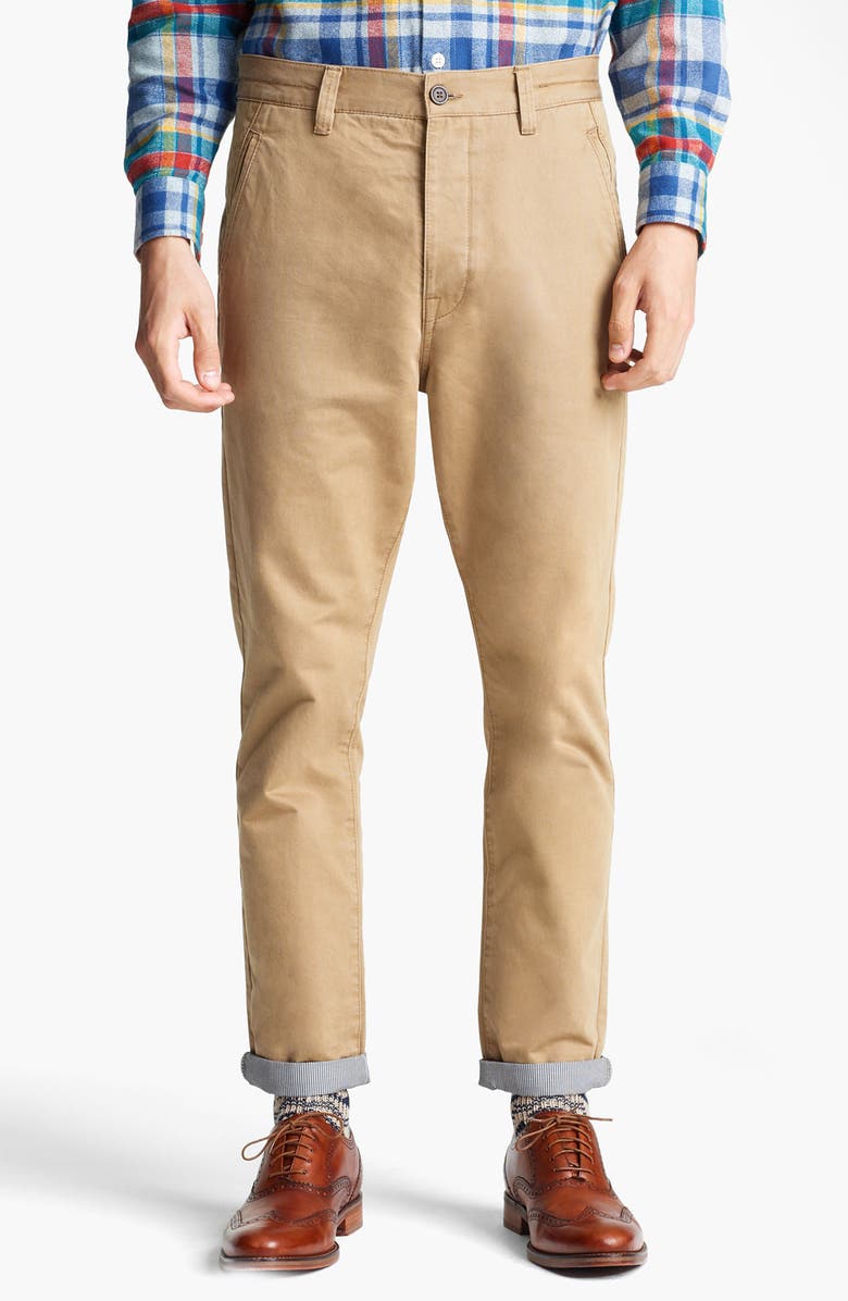 Topman Carrot Skinny Fit Chinos, Main, color, 
