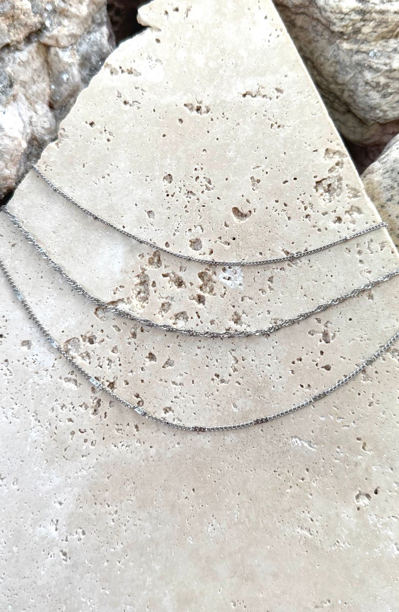 Adornia Set of 3 Assorted Chain Necklaces, Alternate, color, Silver