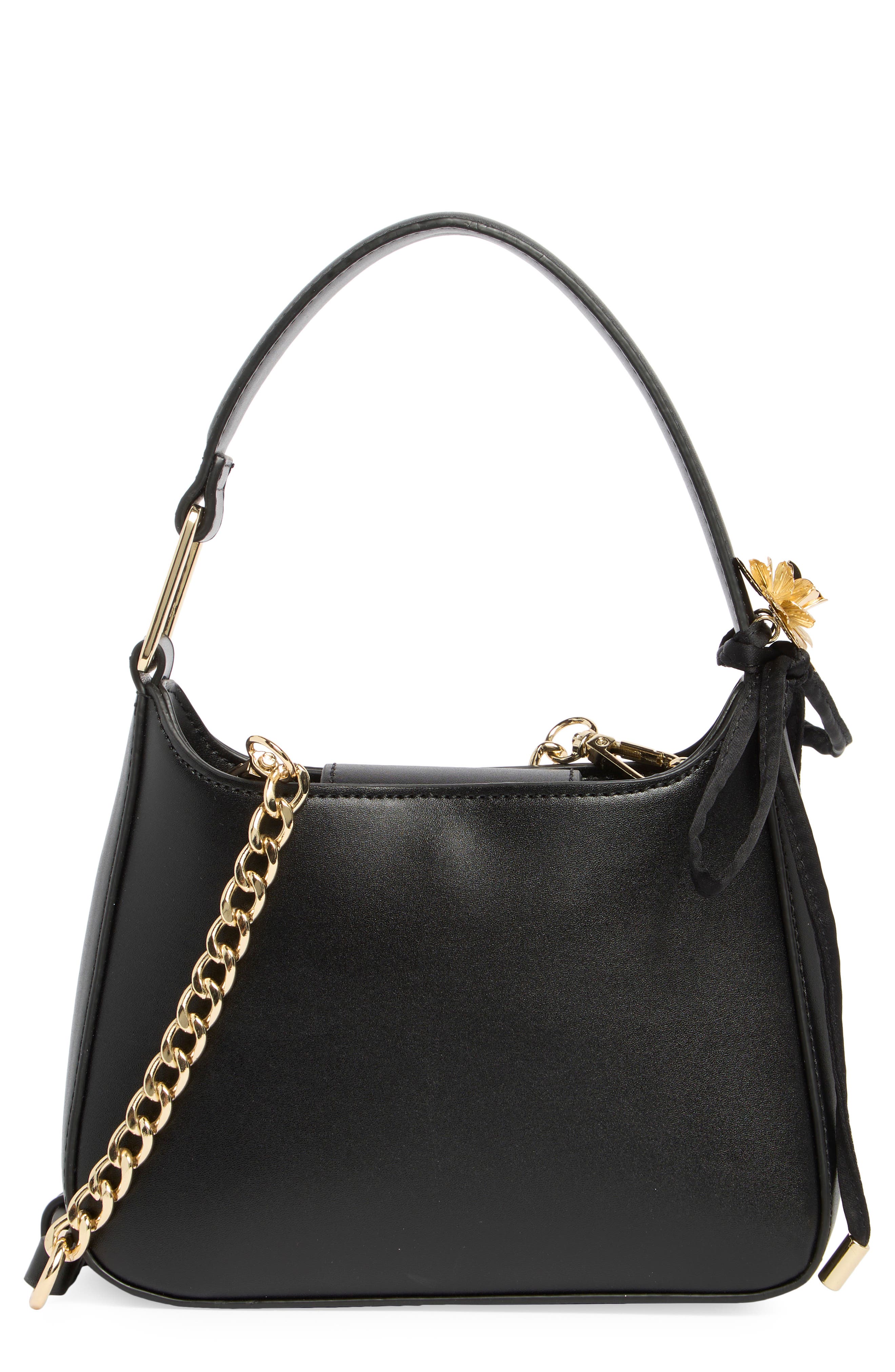 Madden Girl Faux Leather Shoulder Bag, Main, color, Black