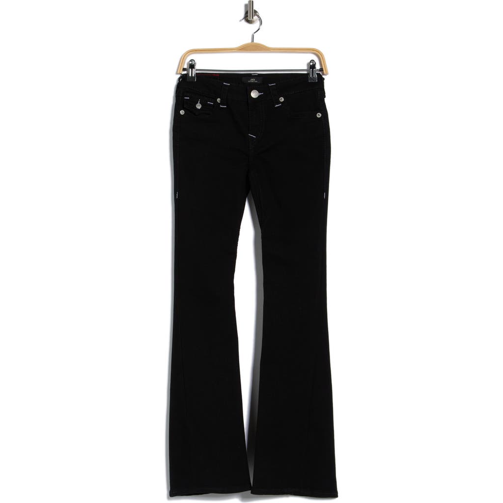 True Religion Joey Flap Flare Jeans In Black