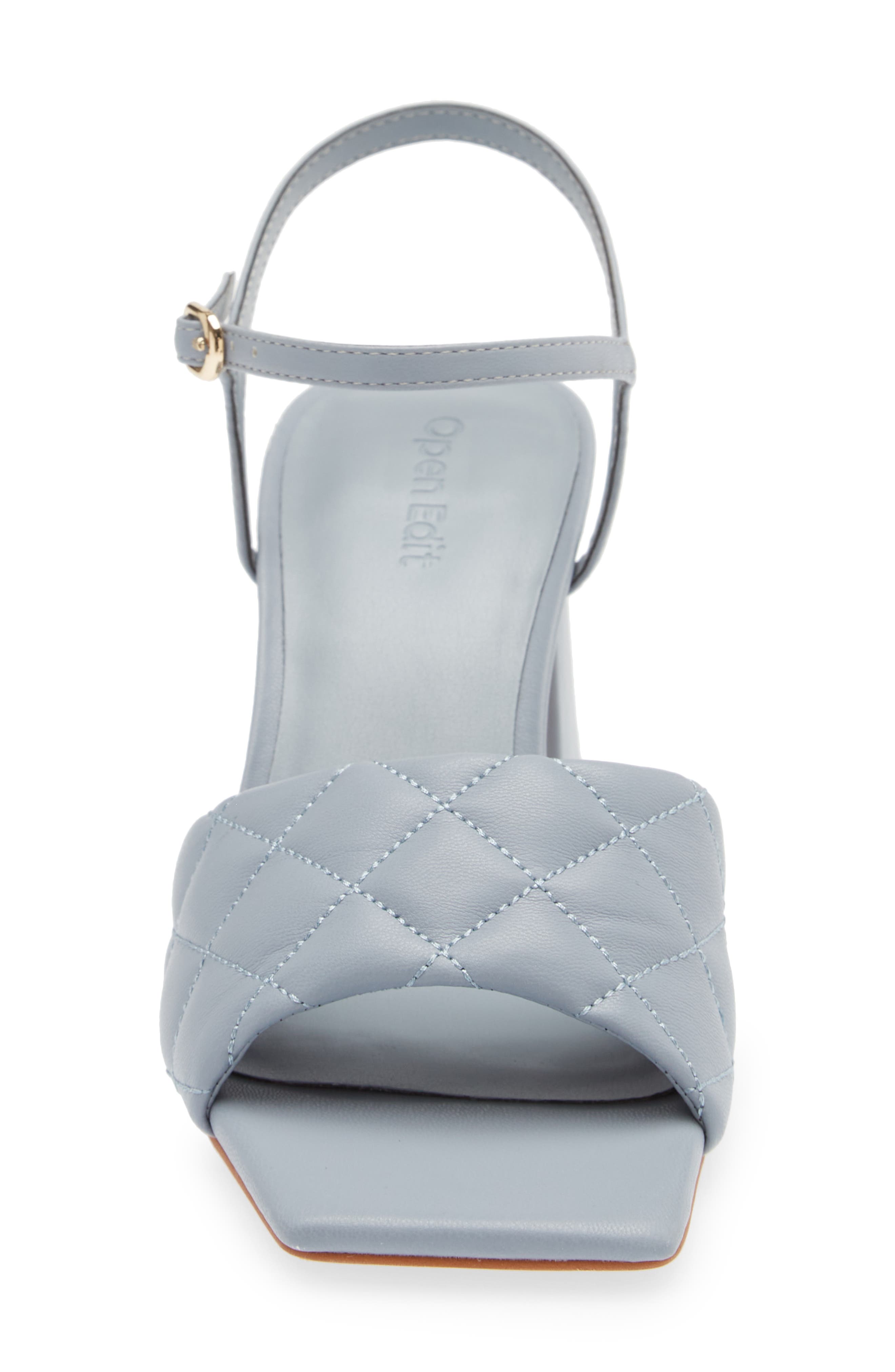 Austyn Quilted Sandal, Alternate, color, BLUE MINERAL