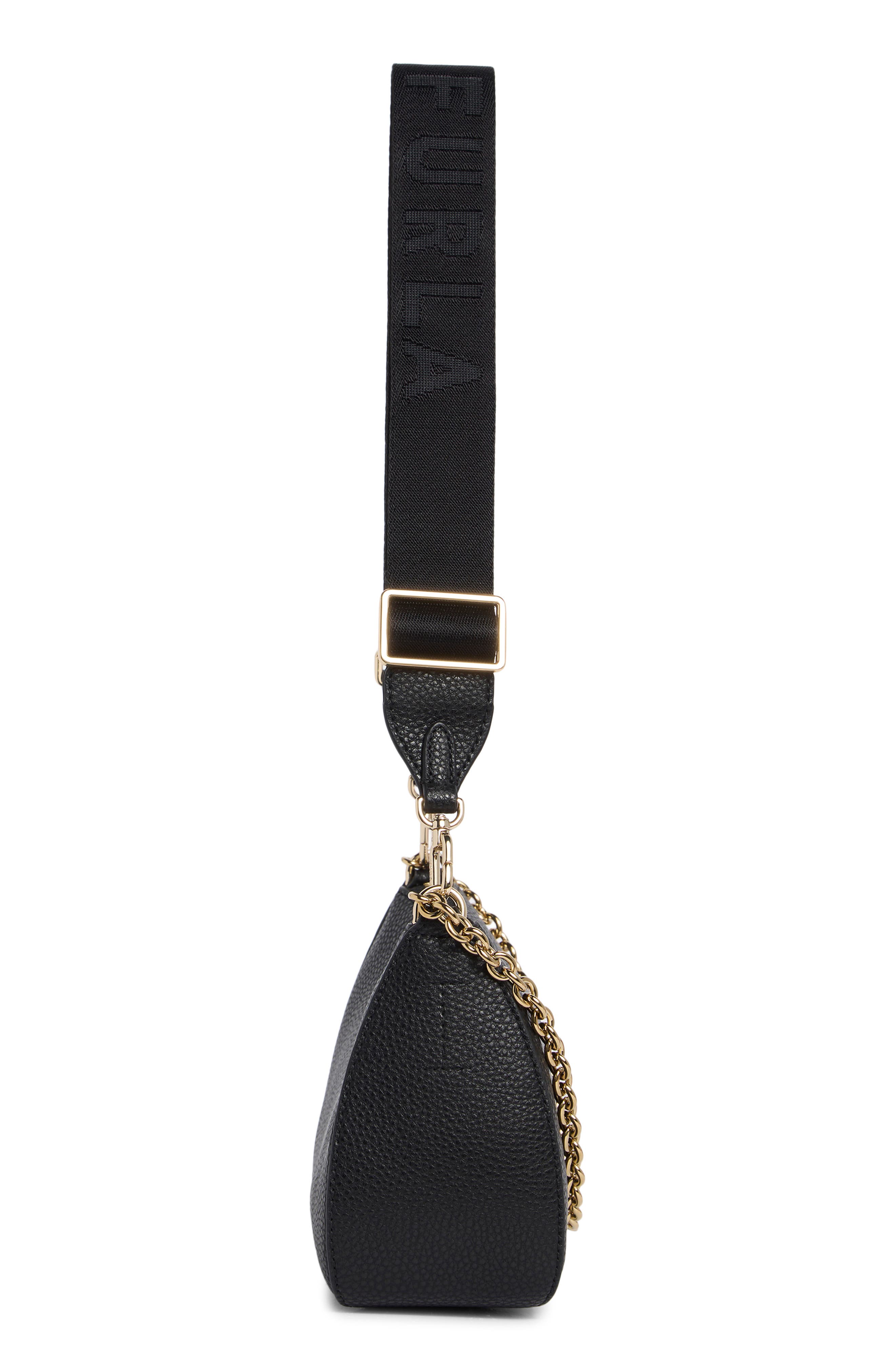 Furla Petunia Chain Strap Mini Crossbody Bag, Alternate, color, Nero