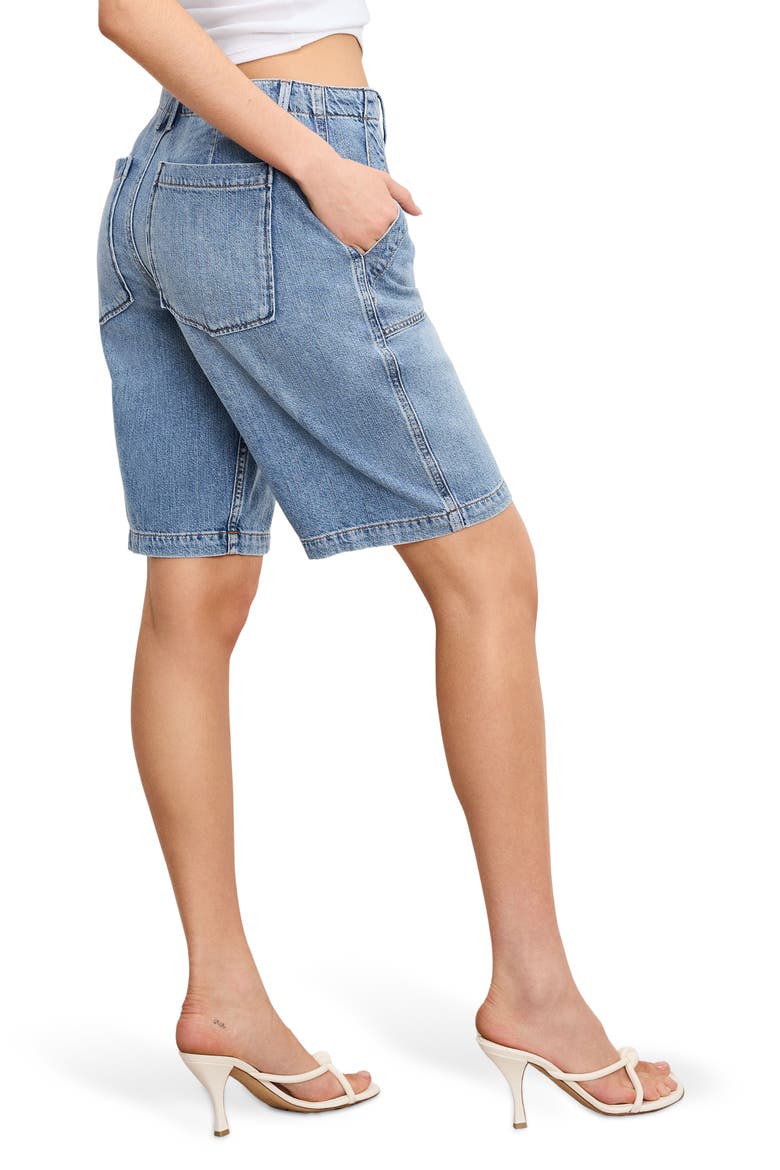Lite Drawstring Bermuda Denim Shorts, Alternate, color, INDIGO786