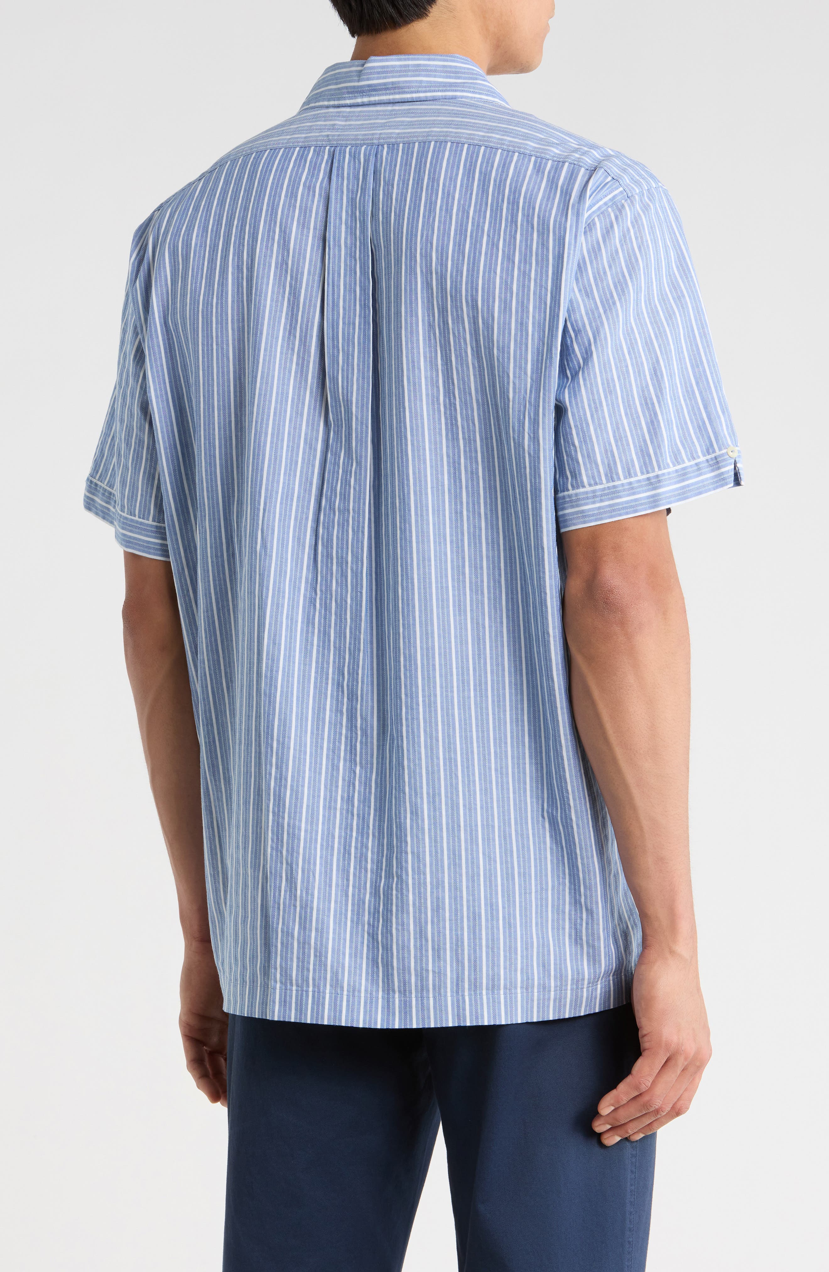 Sport Fit Stripe Cotton Camp Shirt - image 2