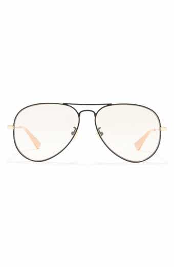 Gucci 55mm Novelty Aviator Optical Glasses | Nordstromrack Gucci 55mm Novelty Aviator Optical Glasses | Nordstromrack