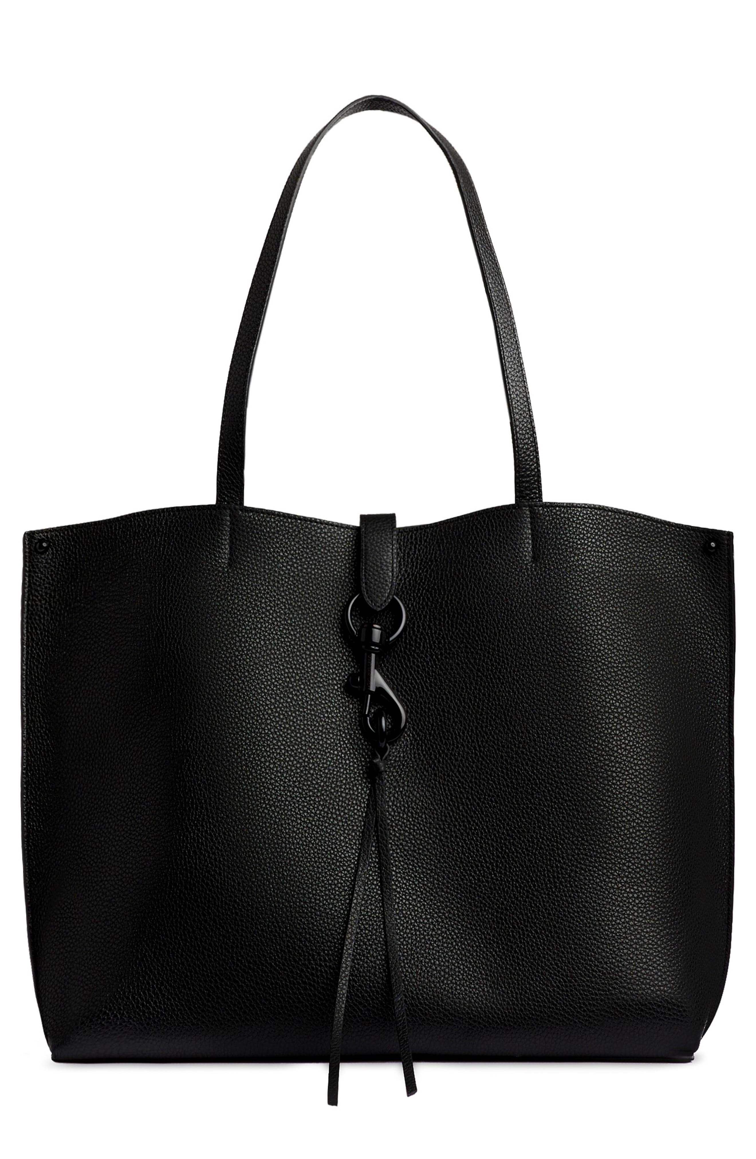 Rebecca Minkoff Megan Leather Tote, Main, color, Black
