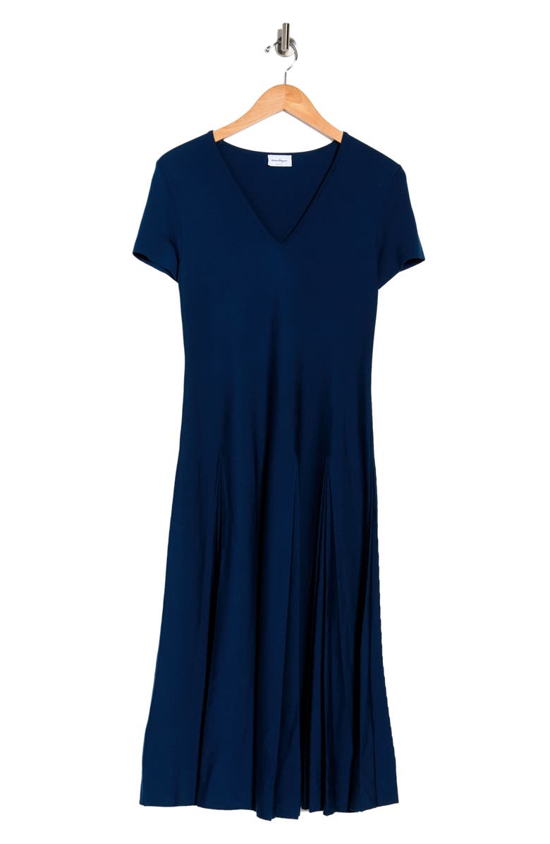 FERRAGAMO Pleated Wool Dress, Alternate, color,