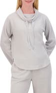 Lucky Brand Funnel Neck Long Sleeve Waffle Knit Top