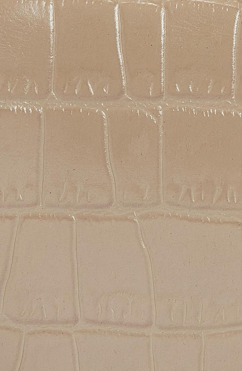 Barbour Eilein Croc Embossed Leather Saddle Crossbody Bag, Alternate, color,