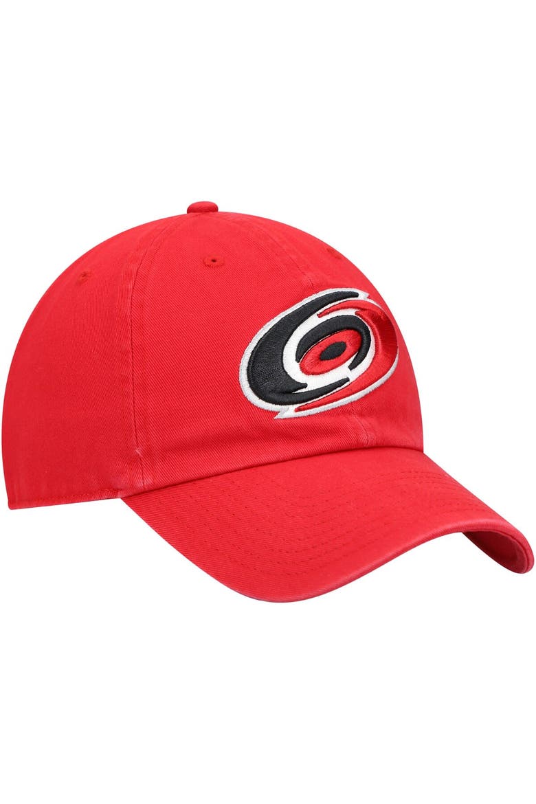 Men's '47 Red Carolina Hurricanes Team Clean Up Adjustable Hat, Alternate, color, Red