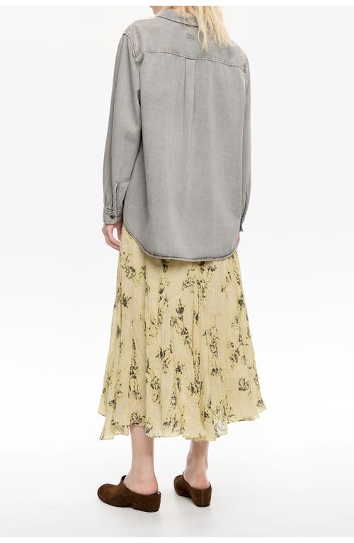 Bimba Y Lola Notebook Pleated Asymmetric Skirt In Yellow