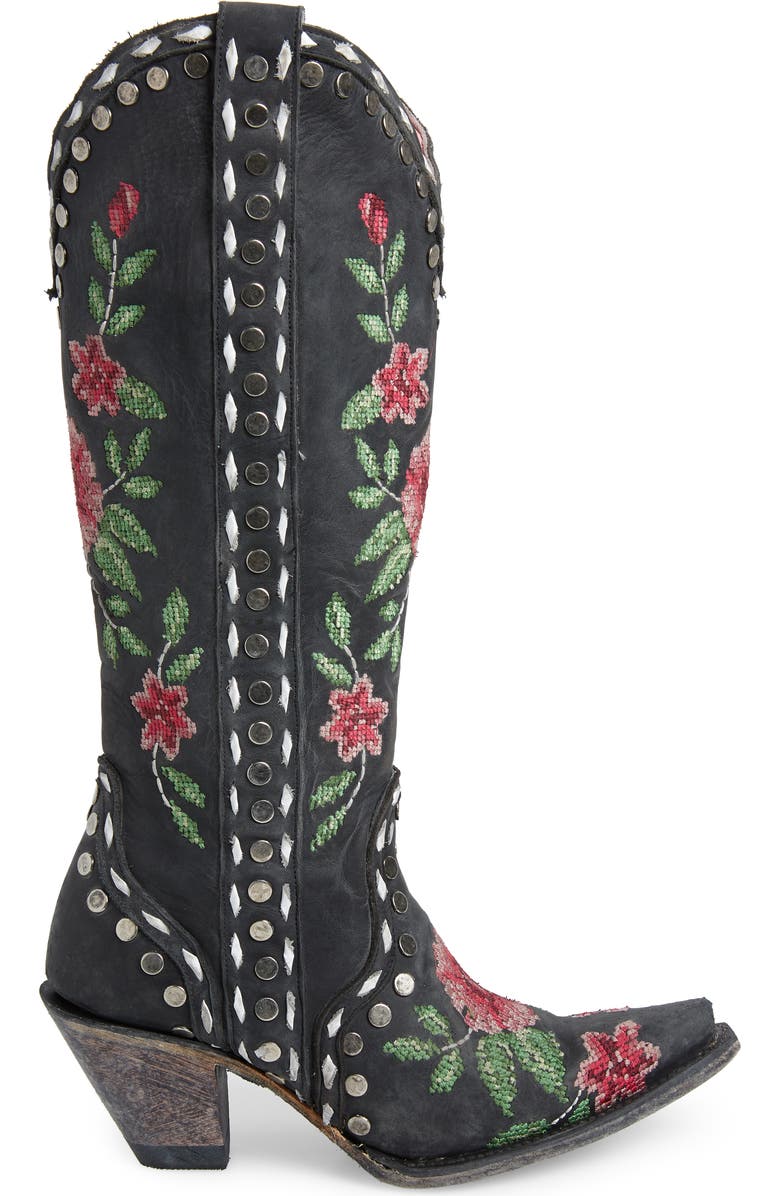 Lane Boots x Junk Gypsy Wild Stitch Embroidered Boot, Alternate, color,