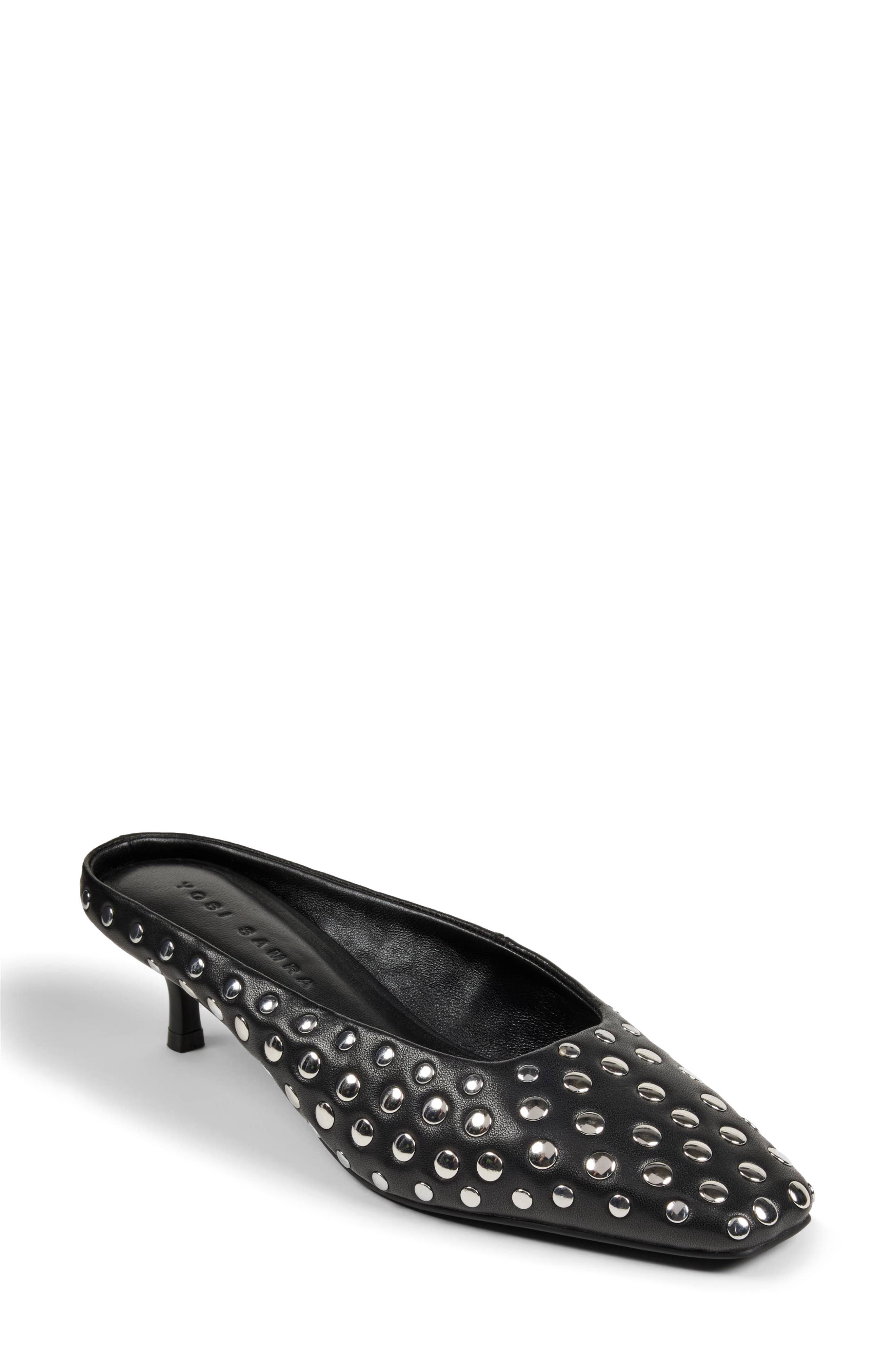 Yosi Samra Tribeca Studded Heeled Mule (Women) | Nordstrom