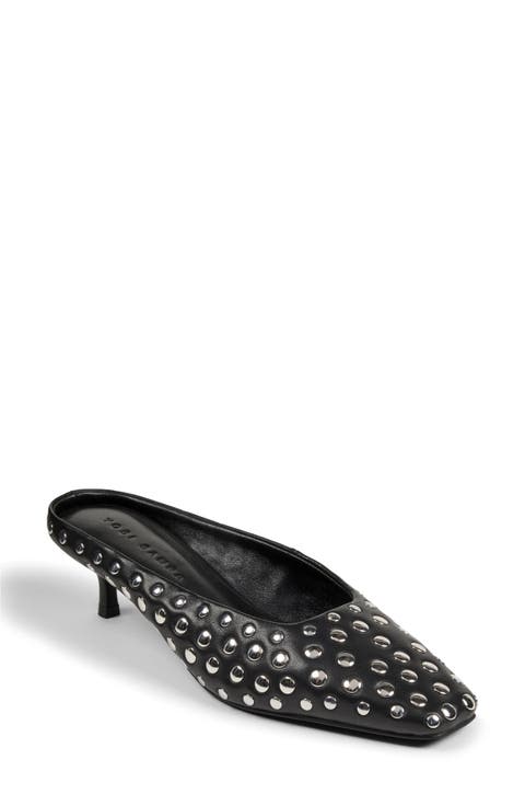 Tribeca Studded Heeled Mule