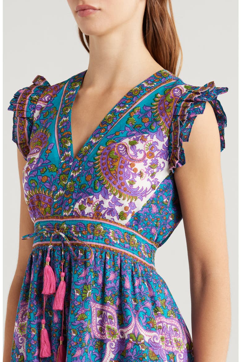 Cotton & Silk Cover-Up Maxi Dress, Alternate, color, PURPLE