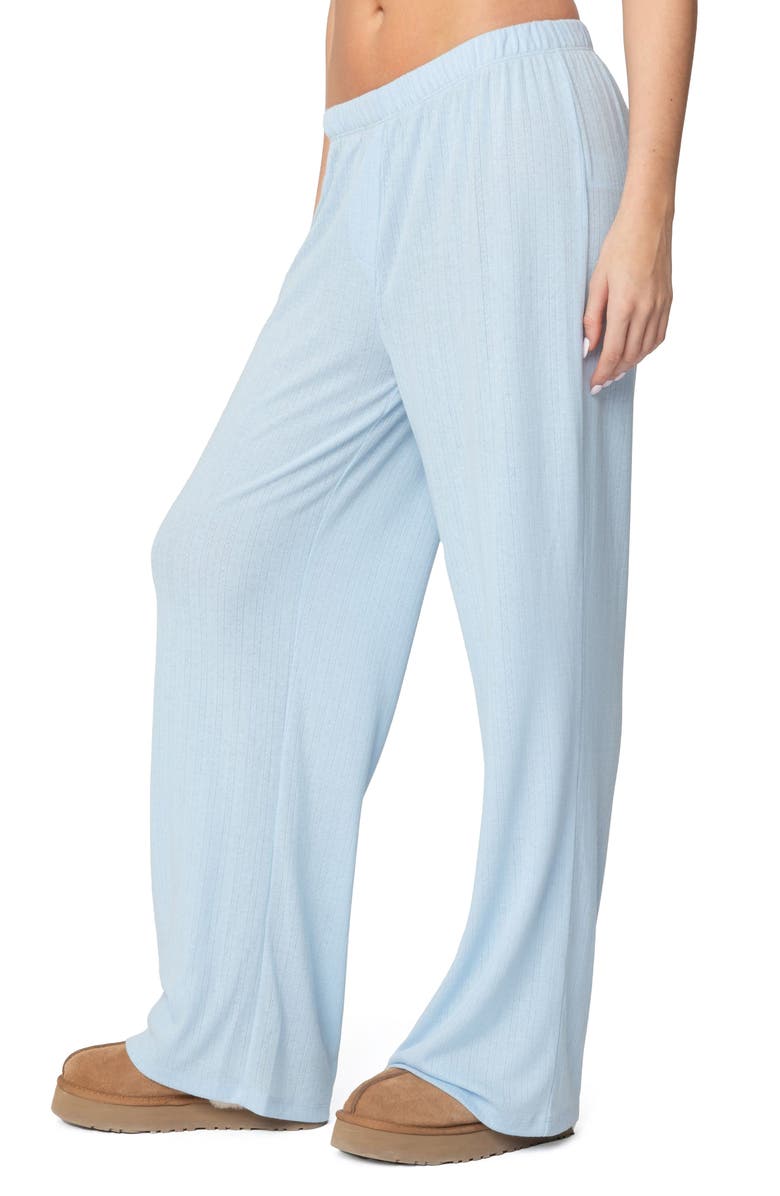 EDIKTED Ren Pointelle Pants, Alternate, color, Light-Blue