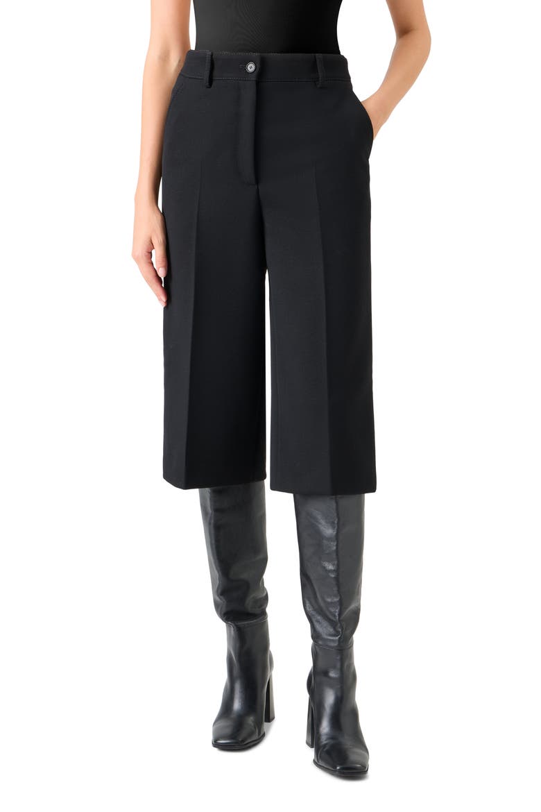 Virgin Wool Bermuda Shorts, Main, color, BLACK
