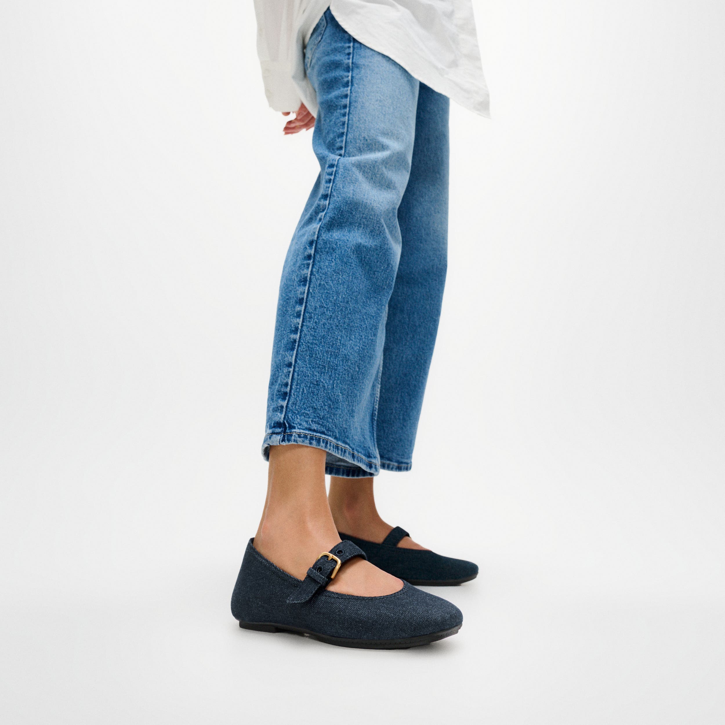 FitFlop Delicato Denim Mary Janes, Alternate, color, Dark Denim