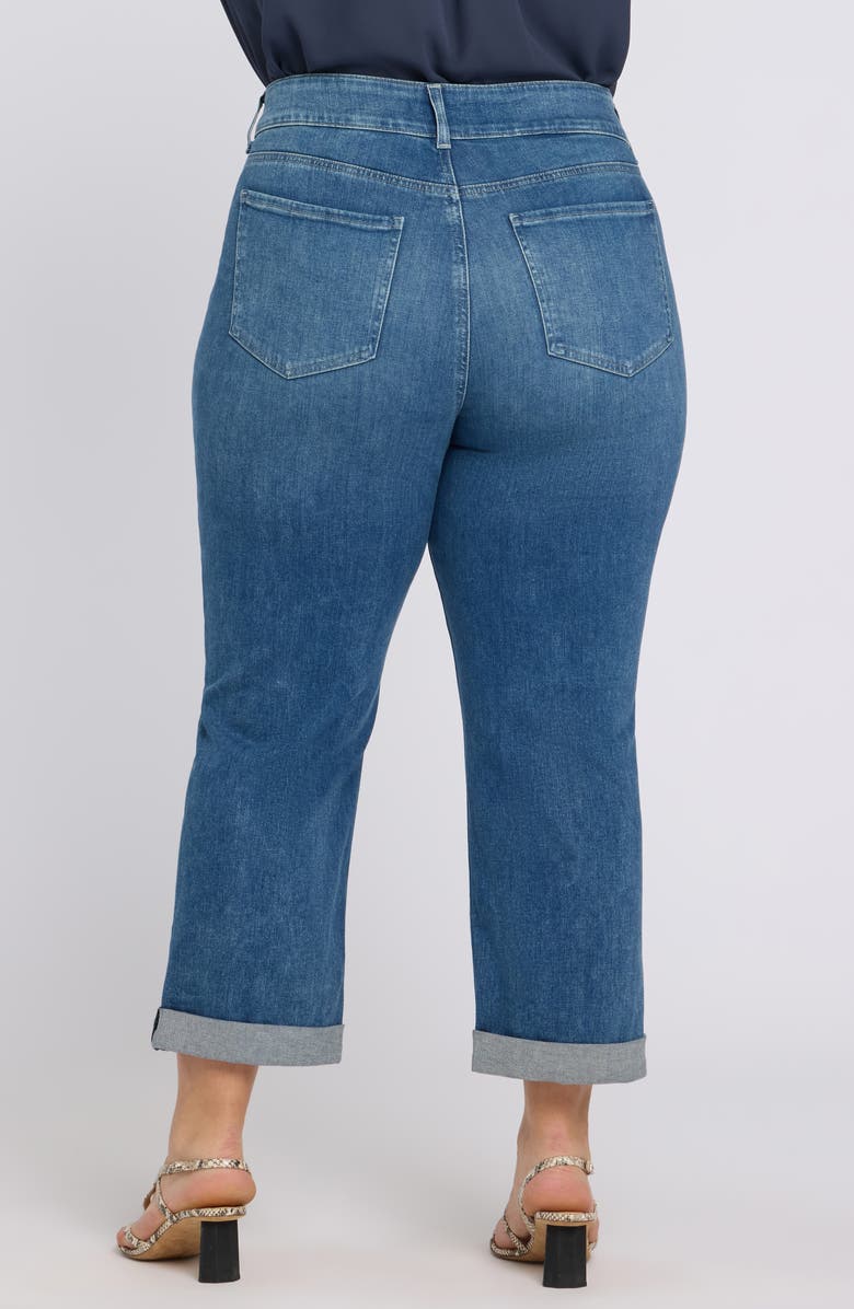 NYDJ Bailey High Waist Crop Relaxed Straight Leg Jeans, Alternate, color, Breezy Palms